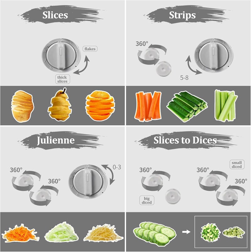 ChinKc Upgrade Safe Mandoline Slicer for Kitchen,Adjustable Vegetable Food Chopper Onion Potato Fries Cutter, Veggie Salad Julienne + Dicer, with Draining basket, Kitchen Chopping Artifact, Gift - Image 5